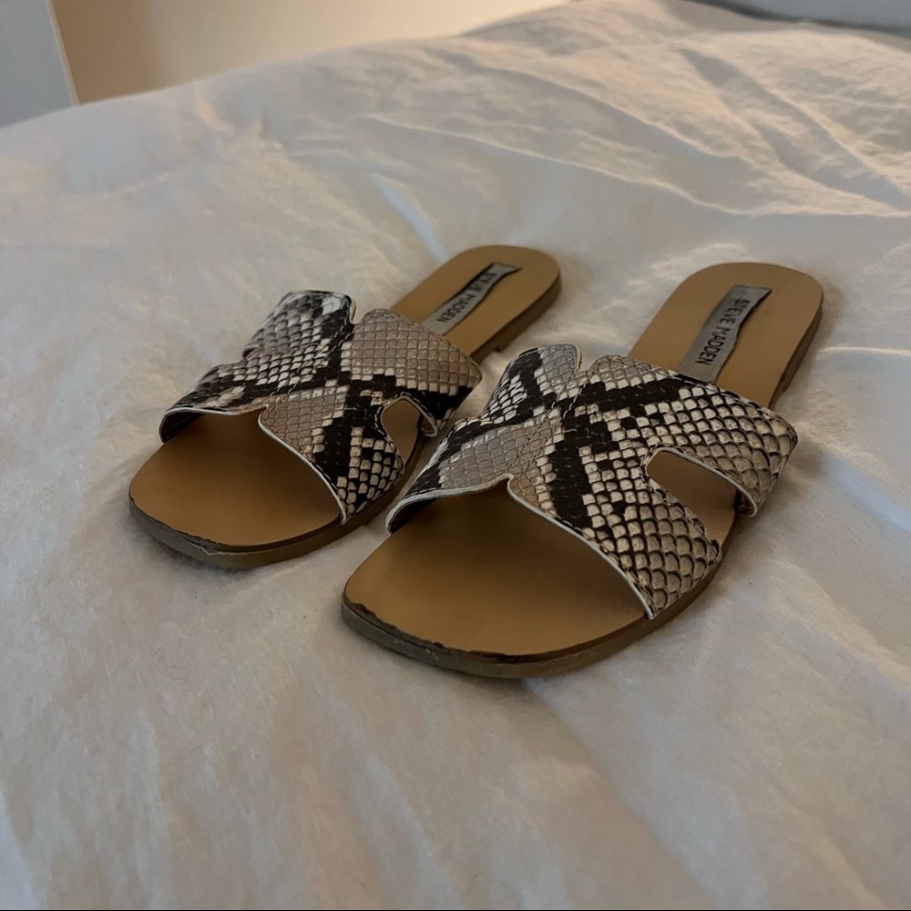 Steve Madden Sayler Snake Print Slide Sandals - image 5